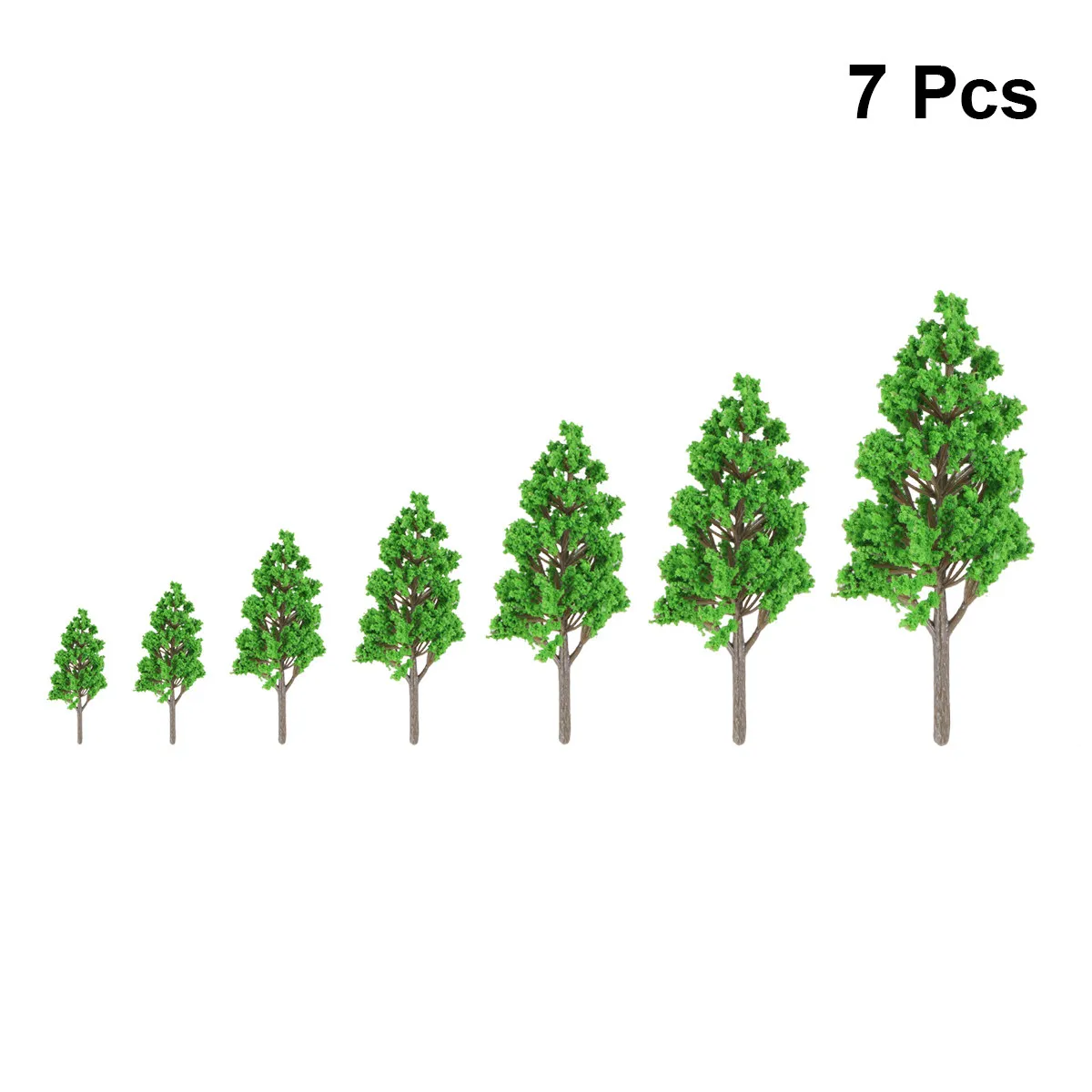 

7Pcs Plastic Poplar Trees Poplar Tree Shape Decorative Scenery Accessories Greenery for Micro Landscape Desk