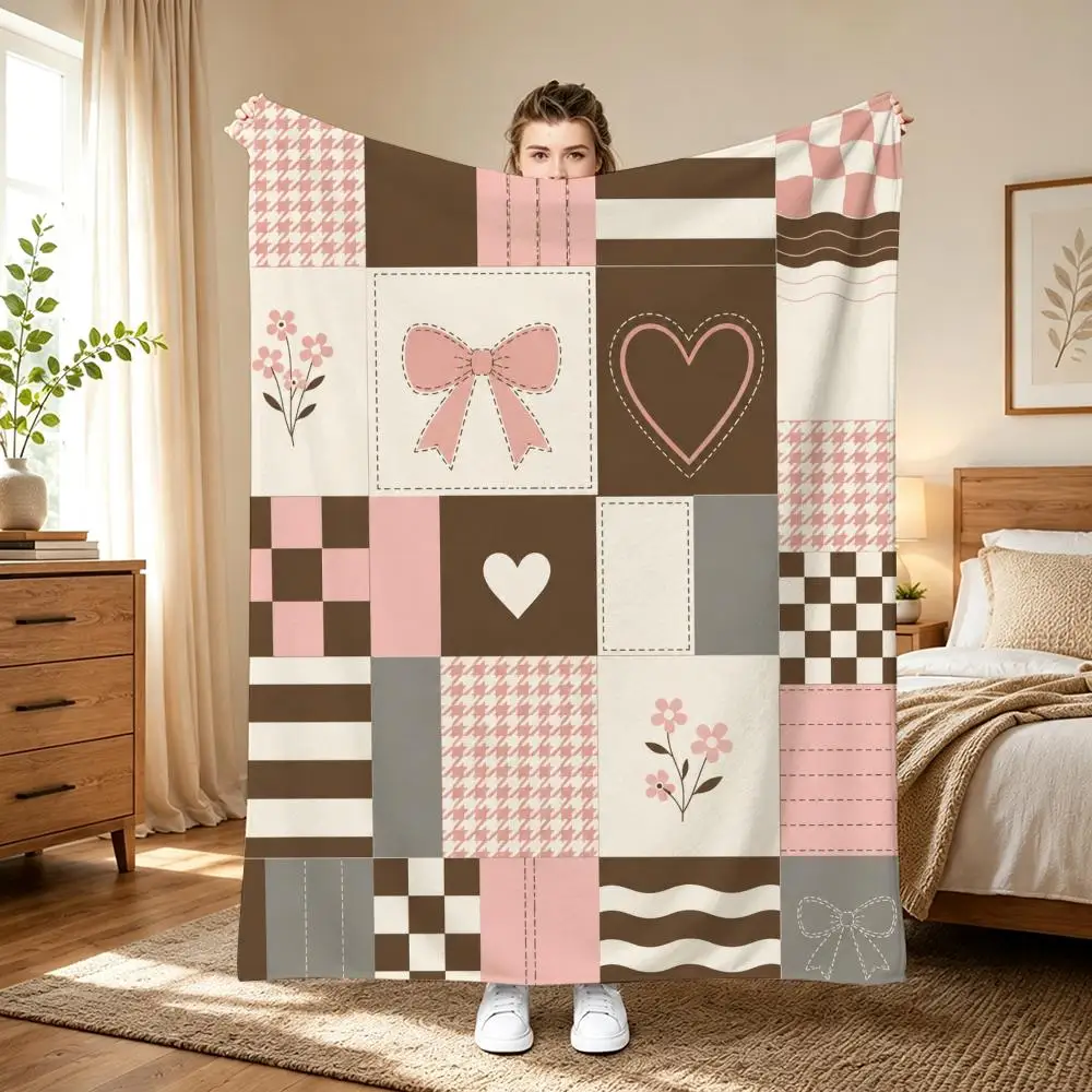 Pop Collage Throw 240g flannel blanket, suitable for sofas, beds, offices, exquisite gift blankets