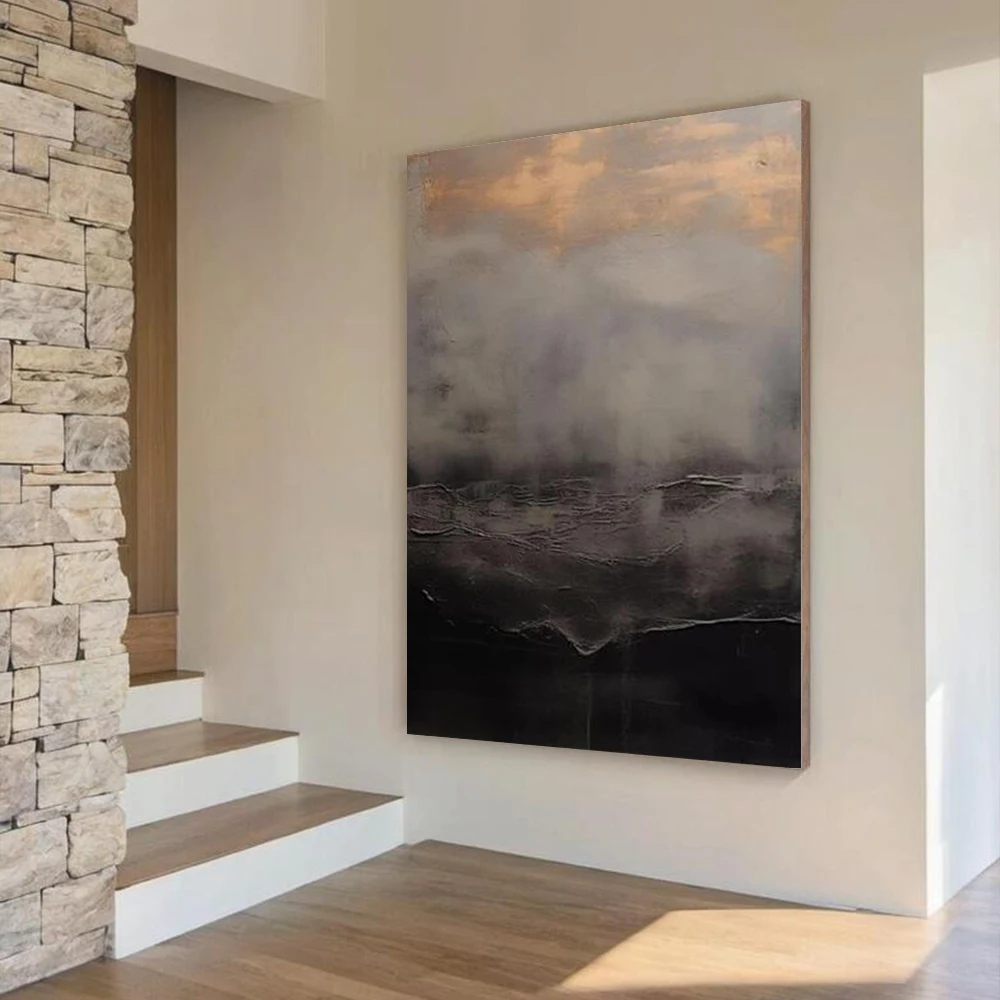 

Thick Texture Oil Painting Handmade Blue White Wall Art Pictures Modern Canvas Art Living Room Bedroom Decoration Wall Paintings