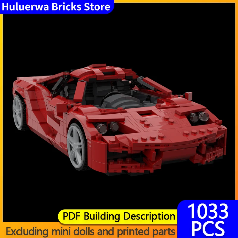 

City Car Model MOC Building Bricks F1 Top Tier Sports Car Modular Technology Children Holiday Gifts Assemble Toys Suit