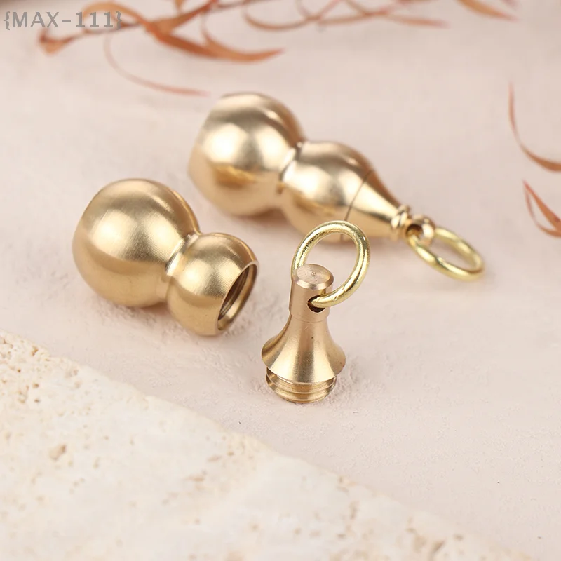 قلادة قلادة على شكل قرع نحاسي، سلسلة مفاتيح صندوق حبوب مقاوم للماء، علبة طبية غير منتظمة لتعليق المجوهرات #5