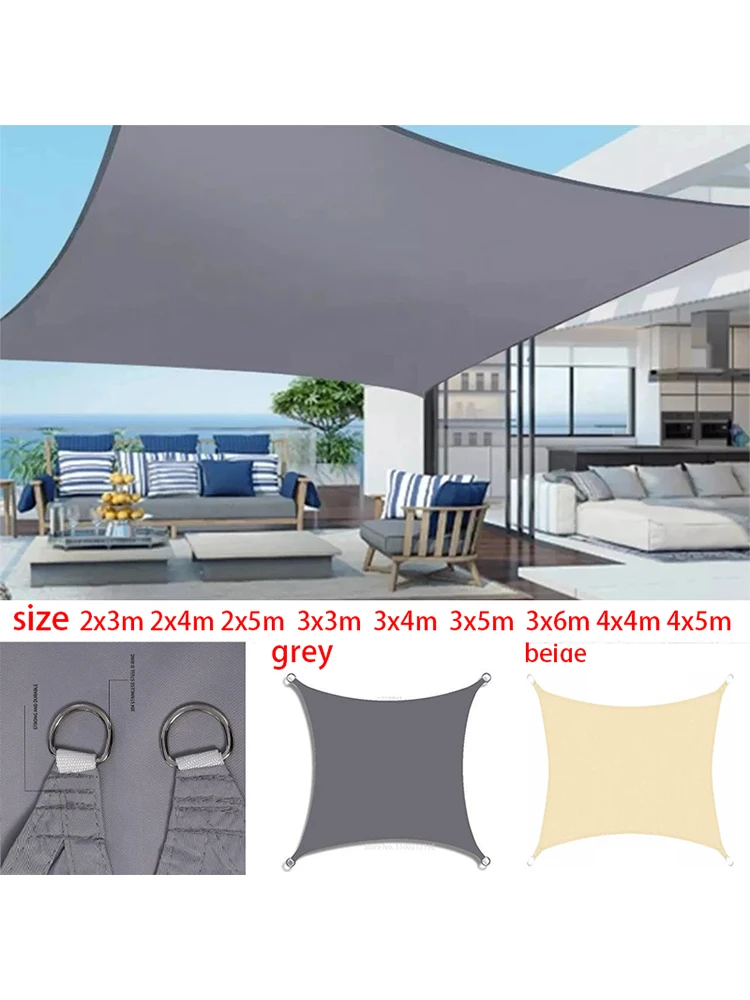 Outdoor waterproof sunshade, sunshade sail, sunshade umbrella sail, garden terrace, sunshade umbrella, sunshade sail