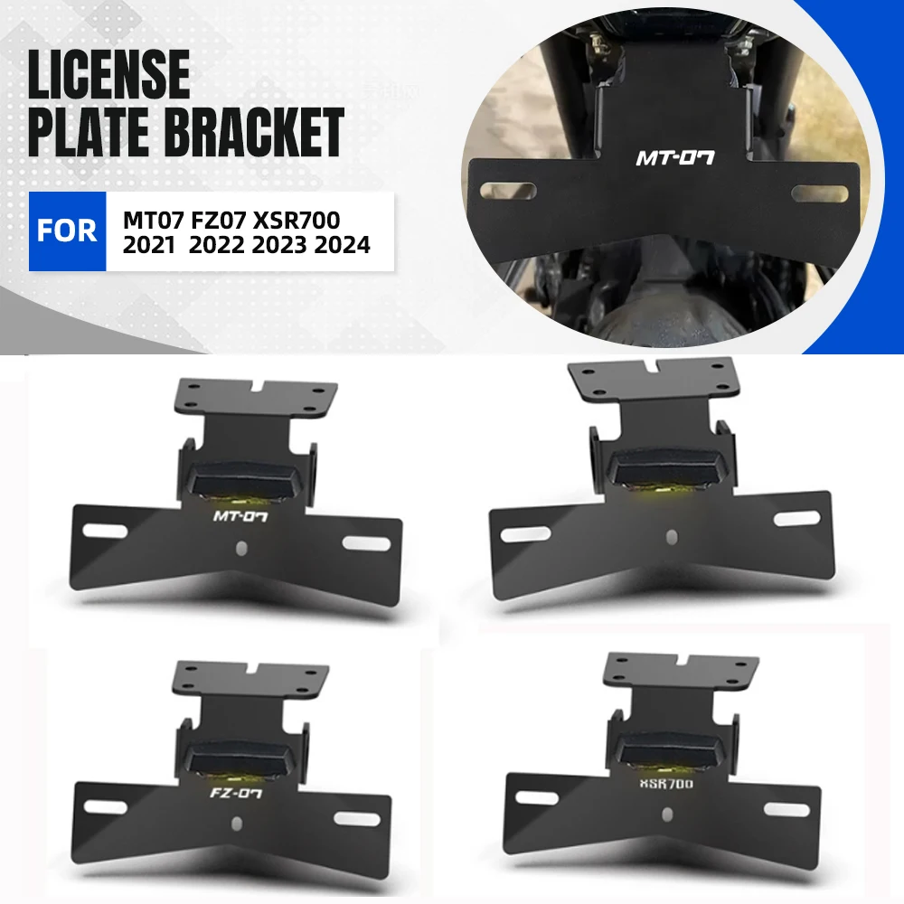 

2024 For YAMAHA MT07 FZ07 FZ-07 MT-07 XSR700 2021-2023 2022 Rear Tail Tidy Fender Eliminator License Plate Holder Bracket