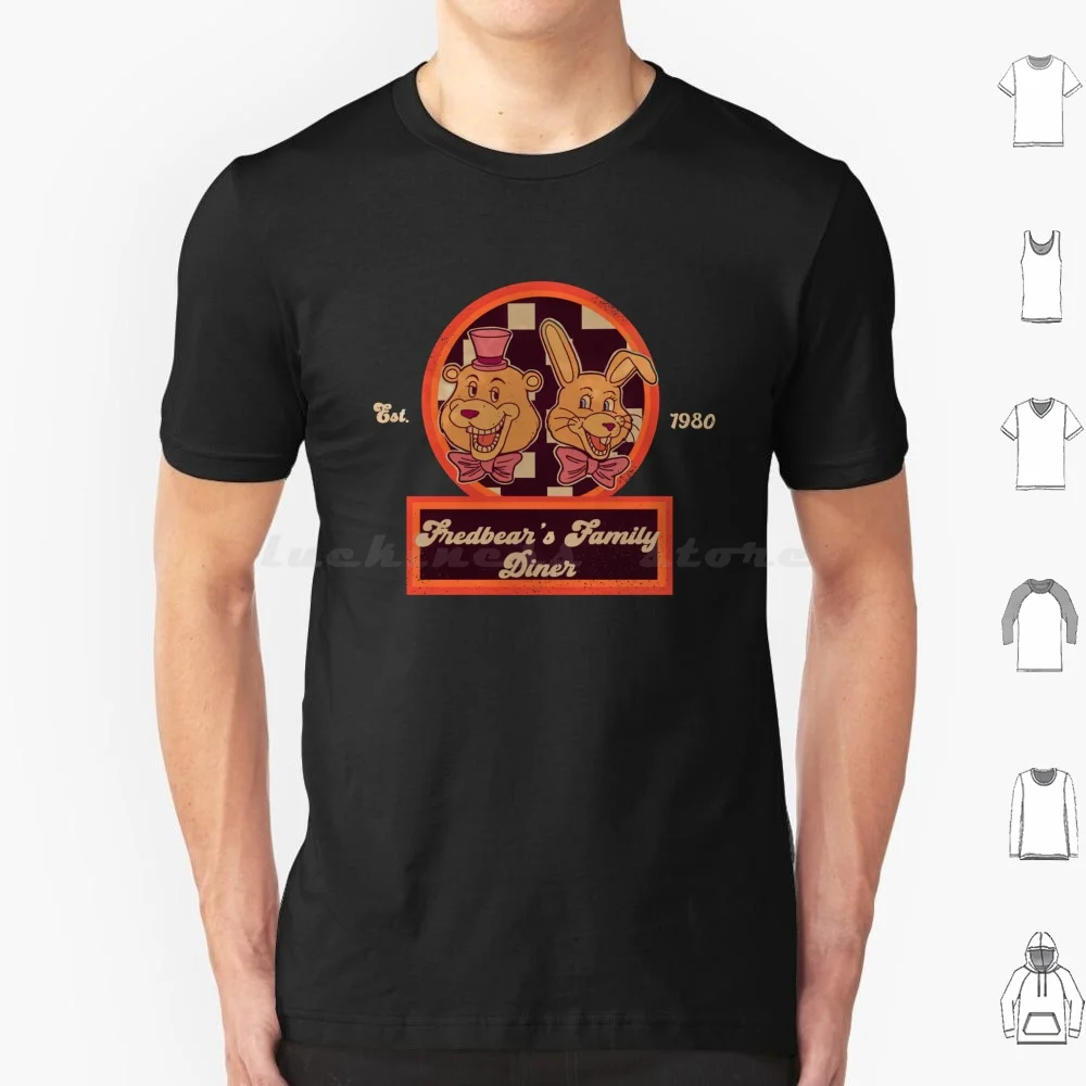 تي شيرت Fredbear's Family Diner (عتيق) قطن للرجال والنساء يمكنك صنعه بنفسك طباعة Fnaf خمس ليال في Fredbear Spring Bonnie Springtrap