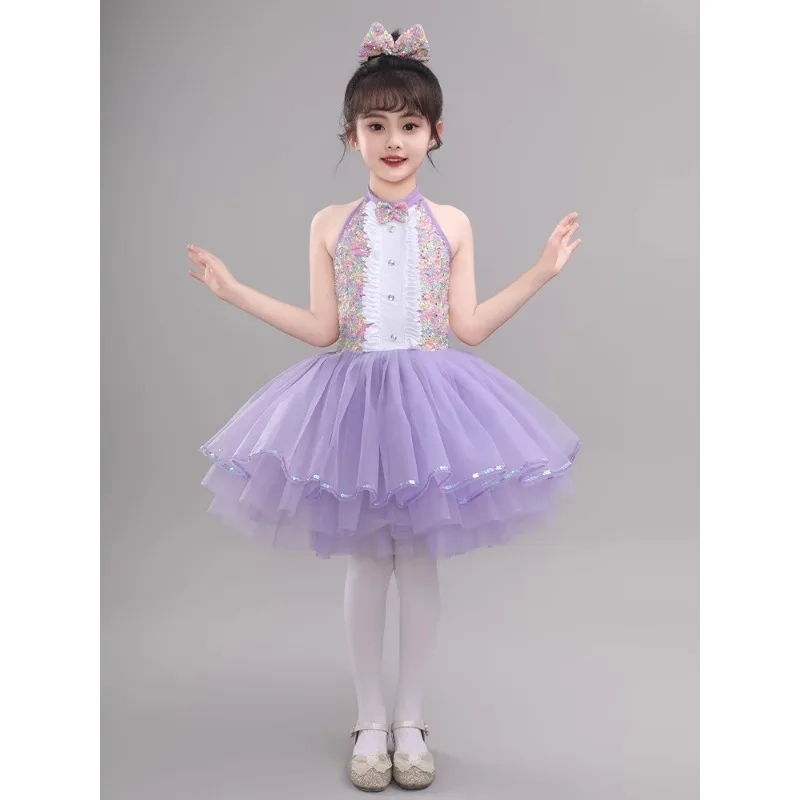 Children's Dance Clothing Kindergarten Fluffy Skirt Girl Sparkling Yarn Skirt Princess Skirt