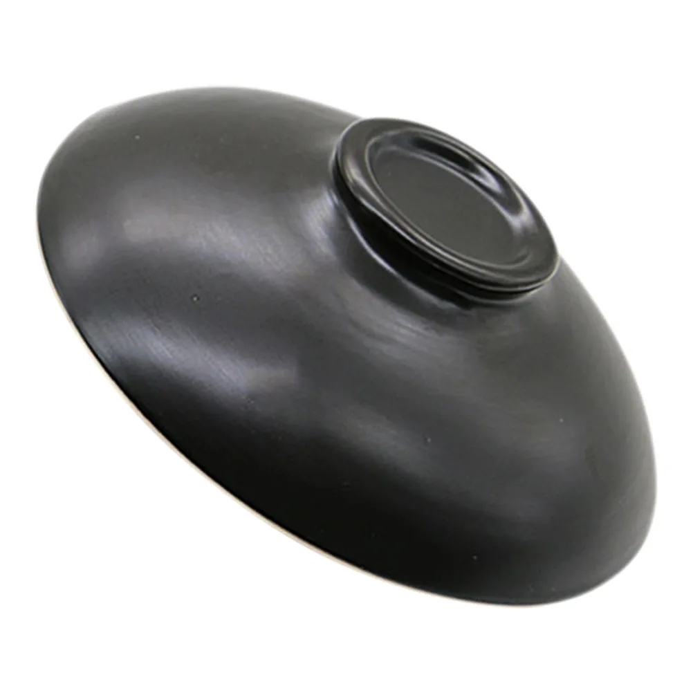 

Black Casserole Lid Ceramic Stew Pot Cover Round Smooth Edge Cookware Accessory For Soup Cooking Clay Pot Household