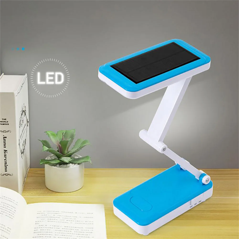 Foldable Solar Powered Night Light 4500K-6000K 26 LED Solar Desk Light 2 Gears Desk Night Lamp USB Charging Eye Protection