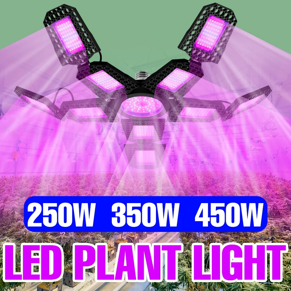 

450W E27 LED Grow Light Bulb Full Spectrum Plant Cultivation Lamp Greenhouse Hydroponics Vegs Fruit Growth Box Fill Lighting