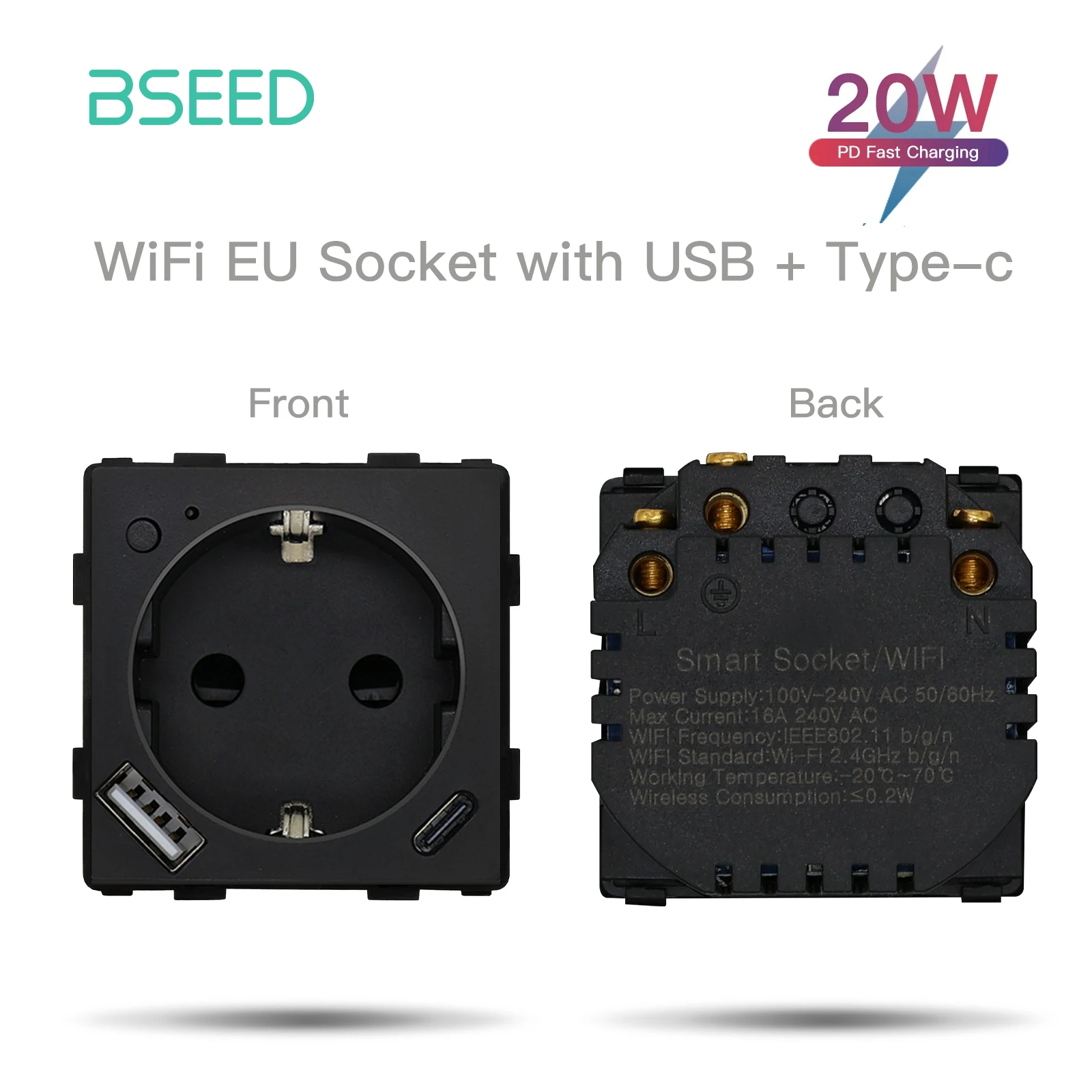 BSEED Wifi Socket Smart Plug Blue 6