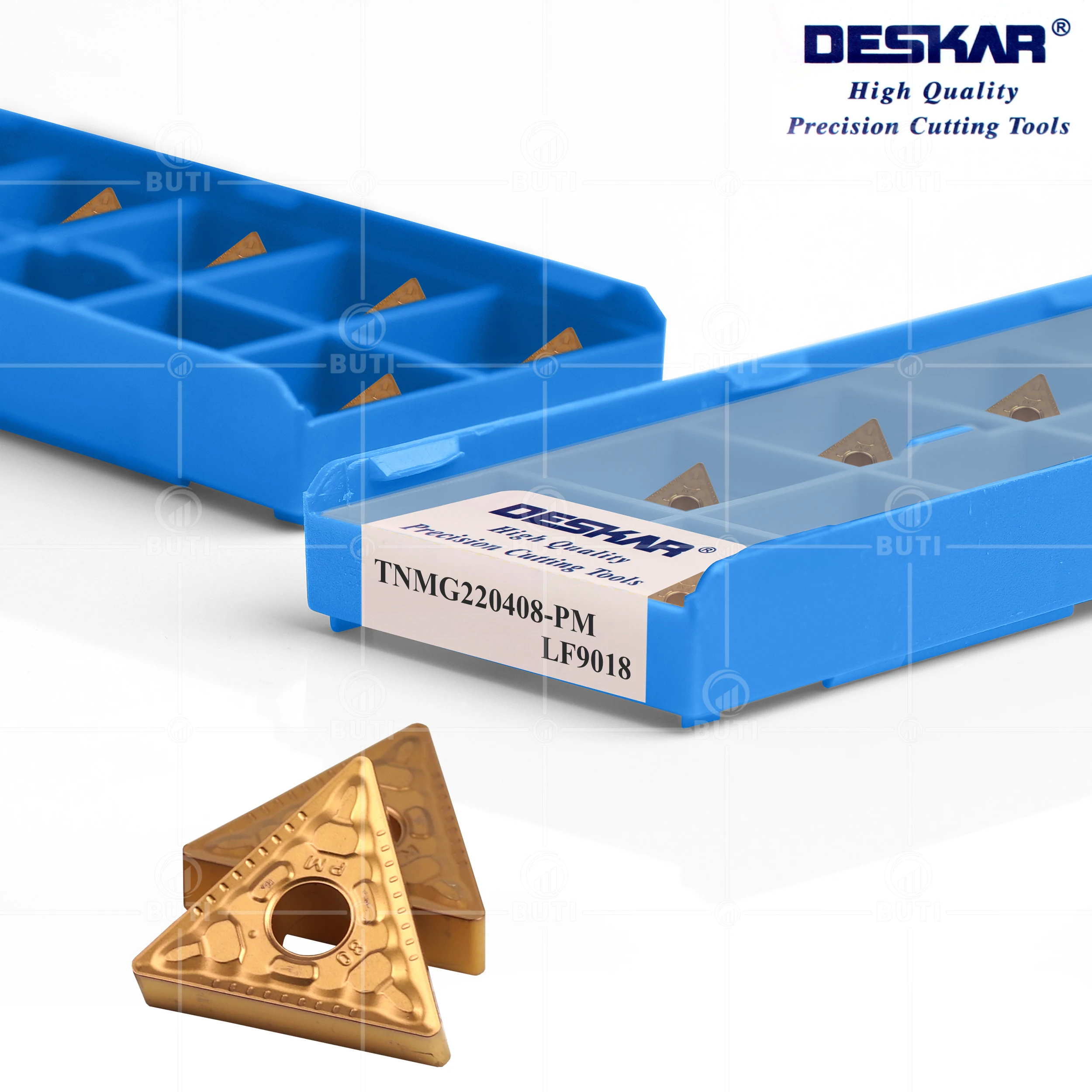 Imagem -02 - Deskar 100 Original Tnmg220408 pm Lf9018 Tnmg220412 pm Lf9018 Cnc Turning Ferramenta Lathe Cutter Carbide Insert para Processamento de Aço