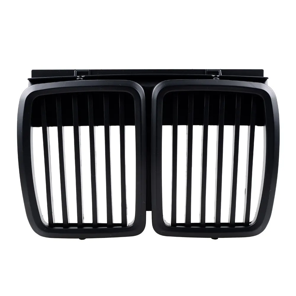 Front Grille Replacement for BMW E30 3-Series M3 Front Hood Bumper Grill Matte Black