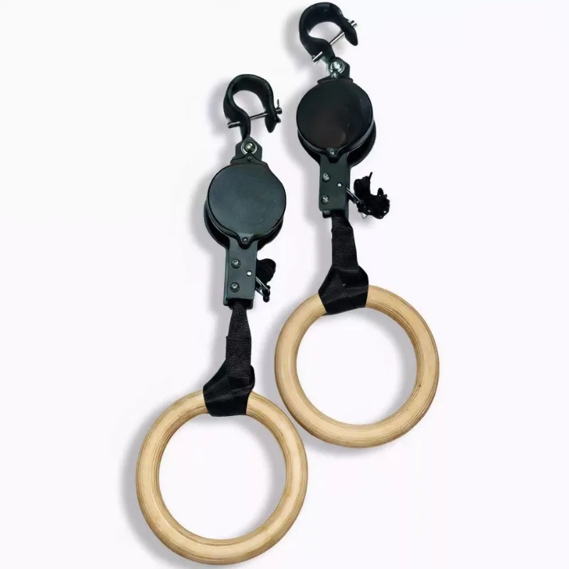 Weight fitness training gymnastics rings gym rings adjustable digital strap pull ring suit workout