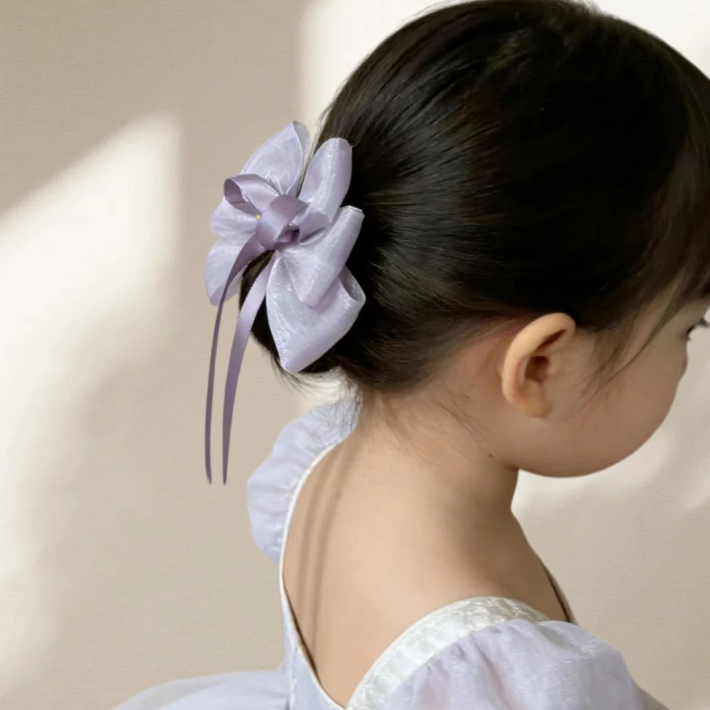 1/5pcs Korean Childrens Bow Hair Clips Sparkling Sweet Ribbon  Kid Cute Hair Pins Spring Summer Girls Party Hair Accessories