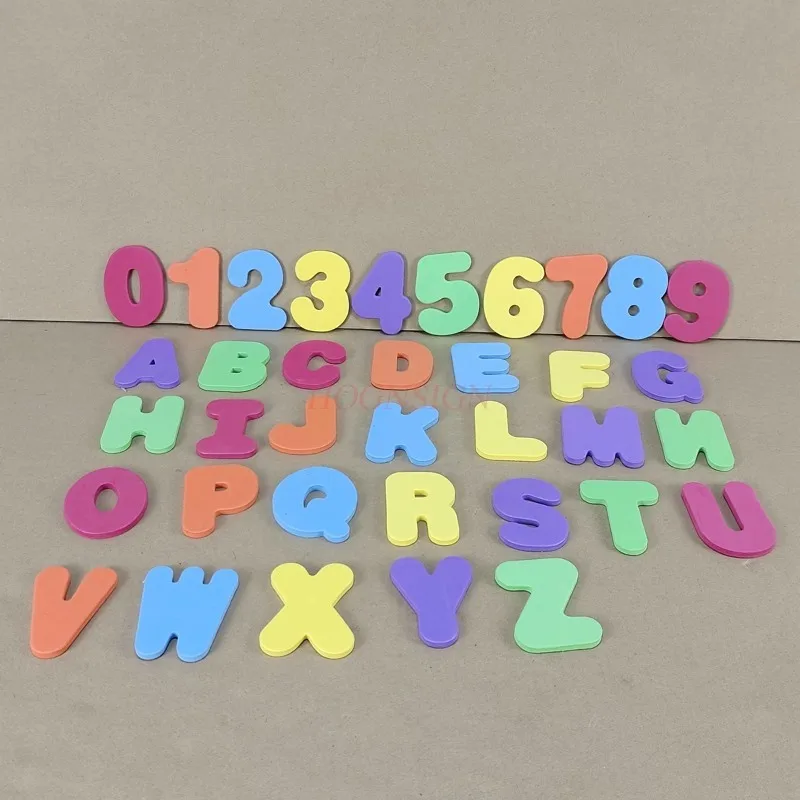

36 шт./компл., развивающие игрушки для маленьких детей, пенопластовые буквы, цифры, плавающая ванна для ванной, детская игрушка для мальчиков и девочек, подарок, наклейки на стену
