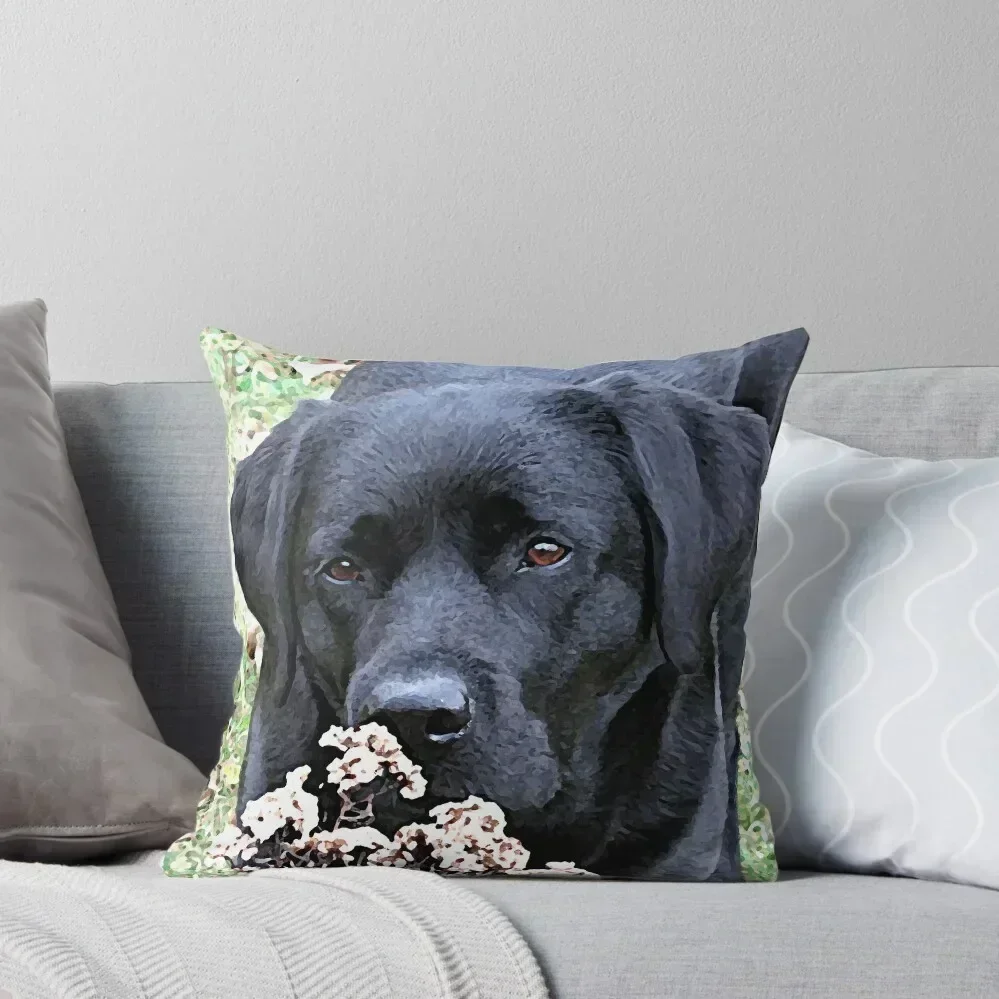 Take Time - Black Labrador Throw Pillow Cushion Covers For Living Room christmas cushions covers pillow