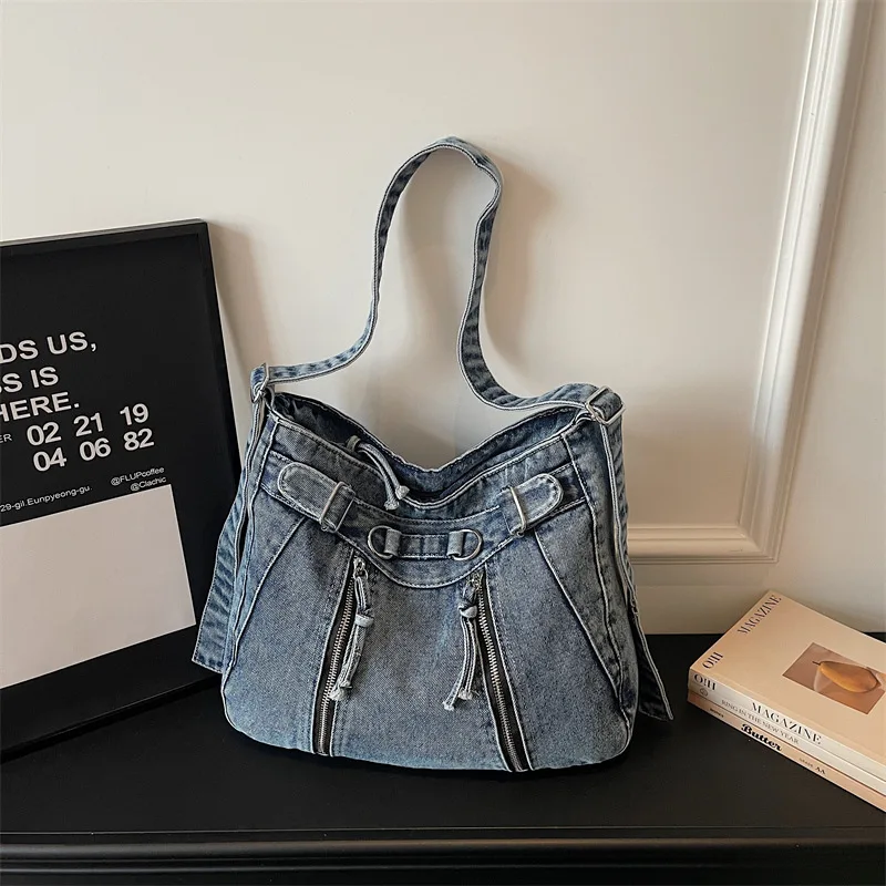 Fashion Denim Tote Bag for Woman Shoulder Bags Versatile Women Crossbody Bags Large Capacity Designer Bags Purse and Handbags