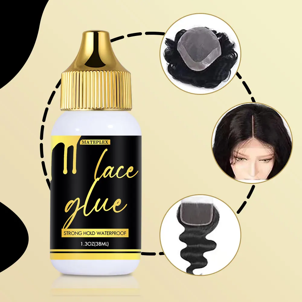 Lace Front Wig Glue Waterproof 38ml Super Bonding Adhesive For Lace Wigs/Toupee/Closure Hair Glue Remover Wig Installation Kit