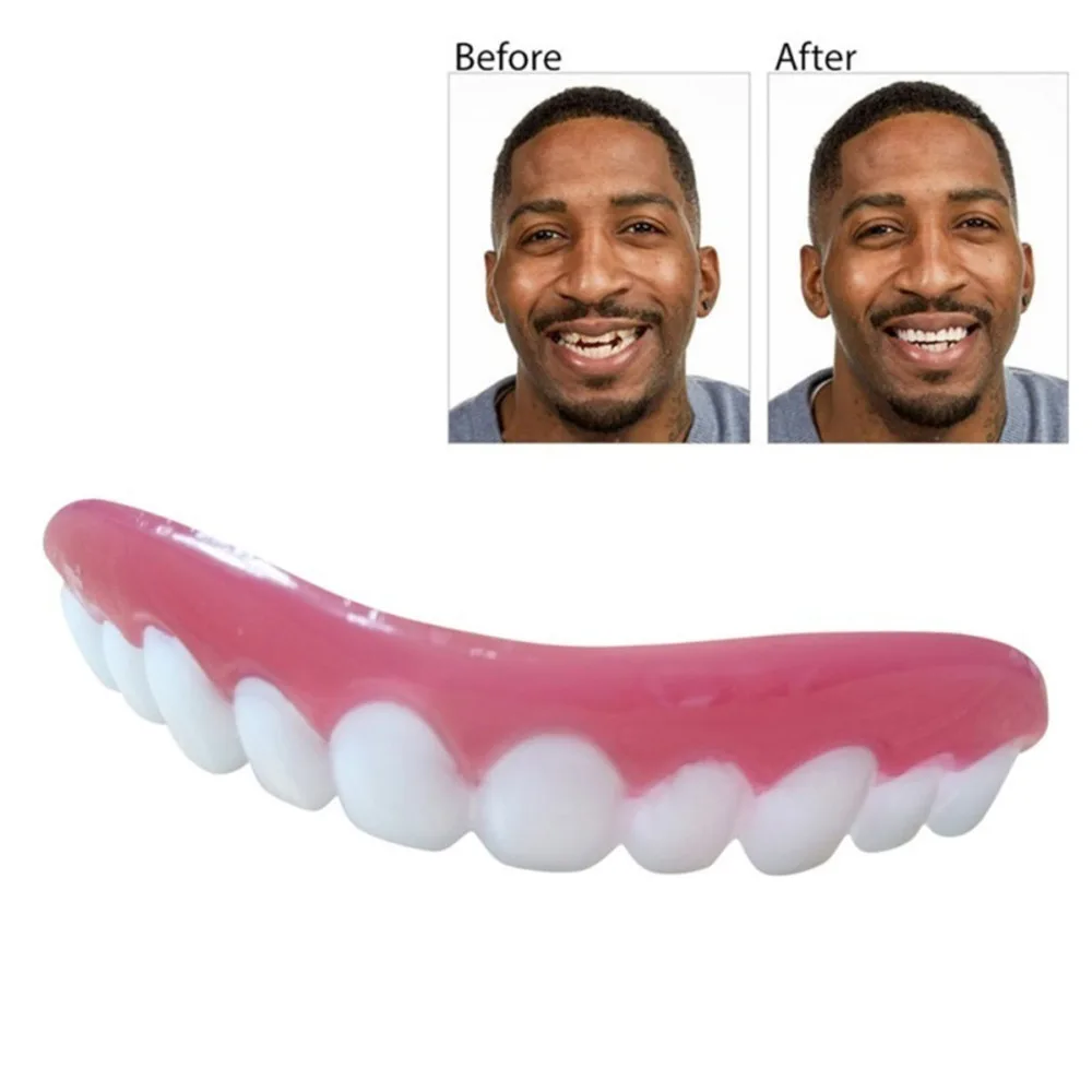 Sdotter Beauty Tool False Teeth Perfect Instant Big Smile Comfort Fit  Teeth Whitening Denture Paste Upper Cosmetic Fake Tooth