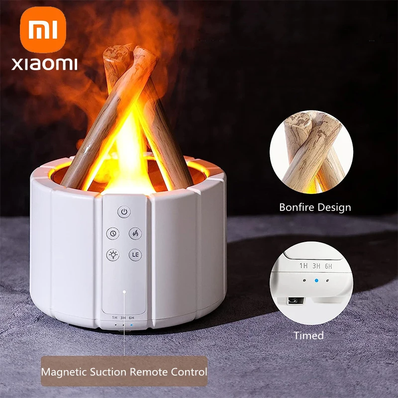 Xiaomi Bonfire Aromatherapy Essential Oil Diffuser Remote Control USB Ultrasonic Air Humidifier with Flame Lamp Aroma Diffusor