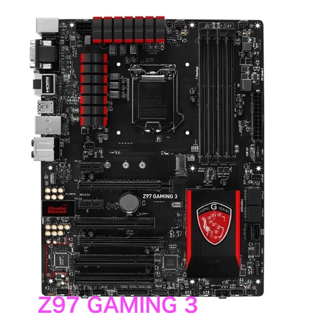 Suitable For MSI Z97 GAMING 3 Desktop Motherboard M.2 VGA DVI HDMI LGA 1150 DDR3 ATX Mainboard 100 Tested OK Fully Work AliExpress