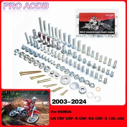 Motorcycl Hardware Bolt Full Plastics Fastener Kit For HONDA CR CRF CRF-R CRF-RX CRF-X 125 150 200 250 300 350 400 450 2003-2025
