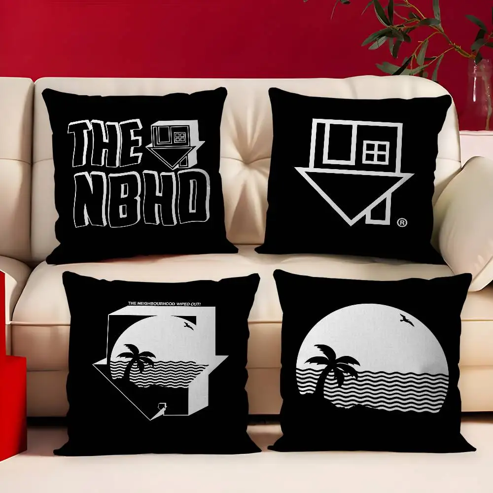 Band The Neighborhood TNBH 45 x 45 cm Kissenbezug, Dekokissenbezug, Heimkissenbezug für Sofakissen