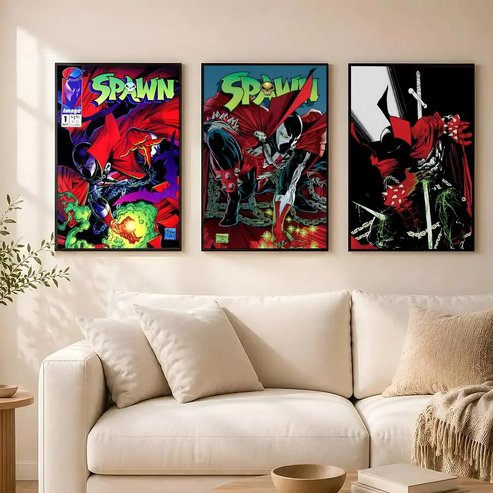 Comic Spawn Poster poster Self-adhesive wall stickers, suitable for room decoration, high-quality printing.