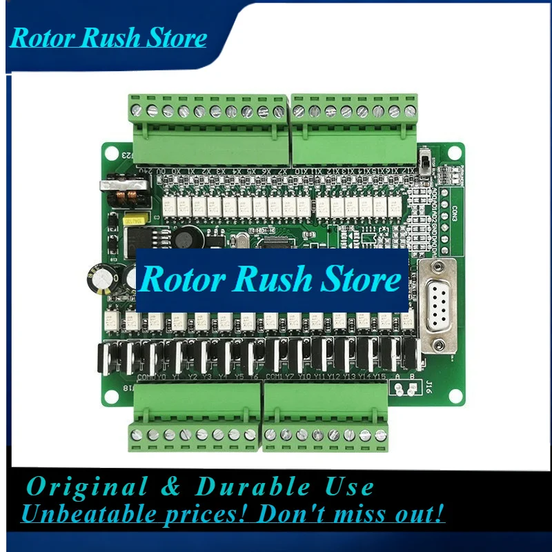 RoRuSFor PLC Industrial Control Board FX1N-30MR MT Direct Download Programmable Controller, Analog