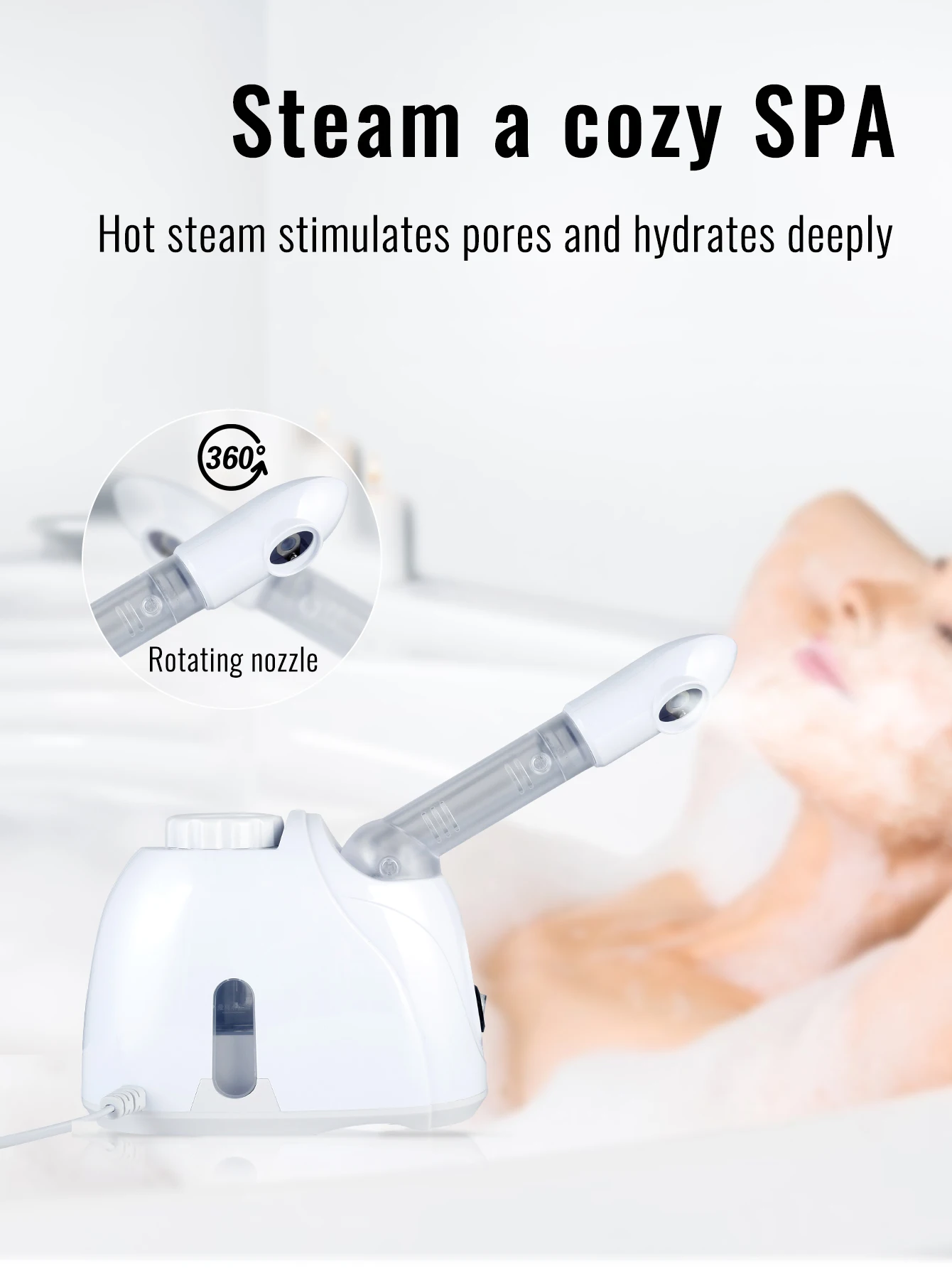 Professional Face Skin Moisturizer Facial Sauna Spa Steamer Sprayer Moisturizer Home Steam Sauna Ozone Spray Face Steamer