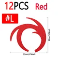 12pcs Red L