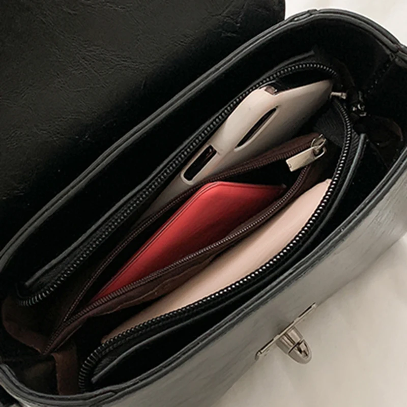 Kleine Quadratische Taschen Für Frauen Mode Einfarbig Designer Umhängetasche Umhängetasche Vintage PU Leder Handtaschen Weiblichen Beutel Bolsa – Detail 24