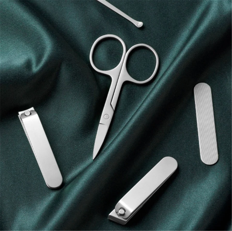 Xiaomi Manicure Pedicure Tool Set Stainless Steel Portable Nail Clippers Travel Hygiene Kit ata jia