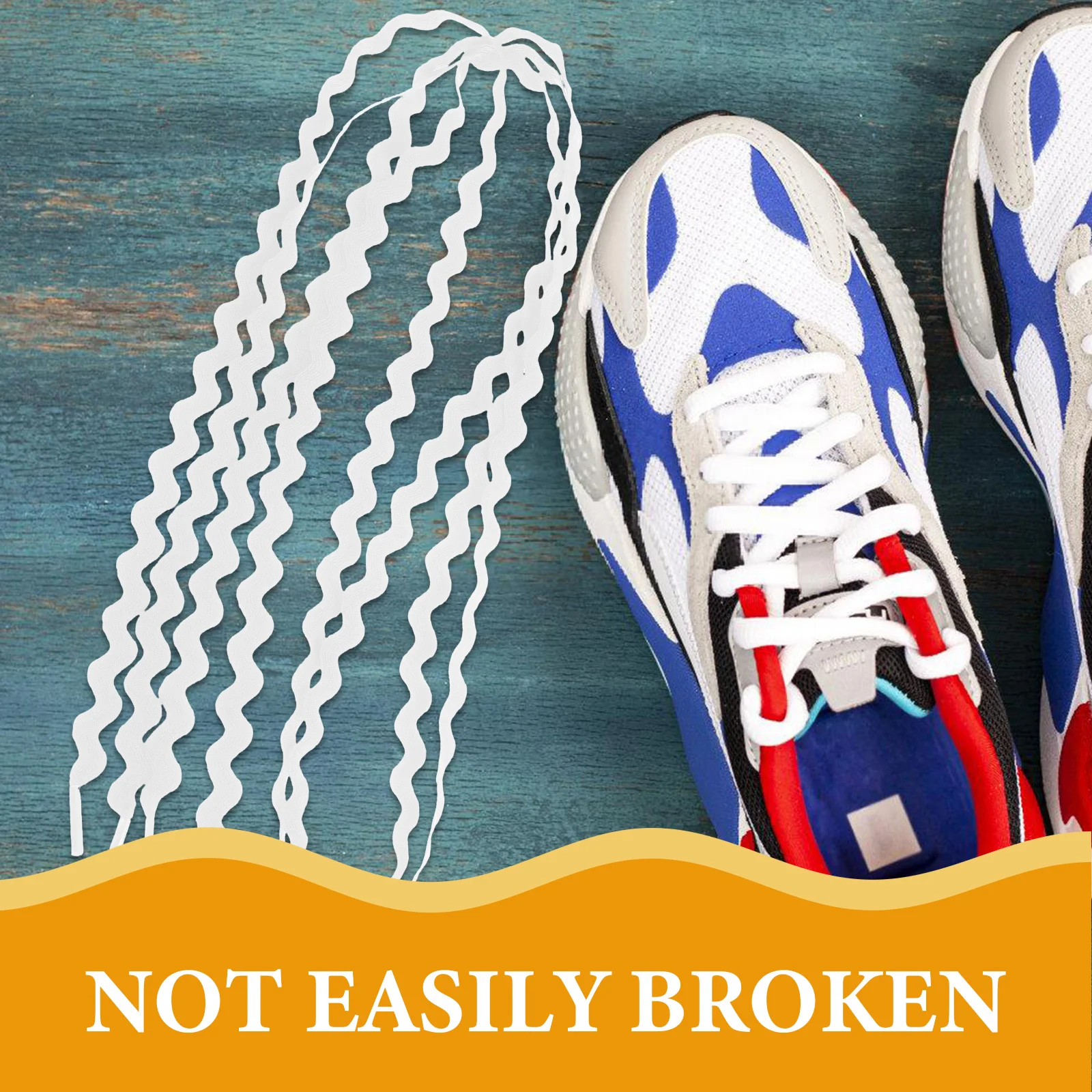 1 paire de lacets ondulés polyvalents longueur réglable conception plate pour chaussures de ville 120cm 0.5cm lacets en spirale