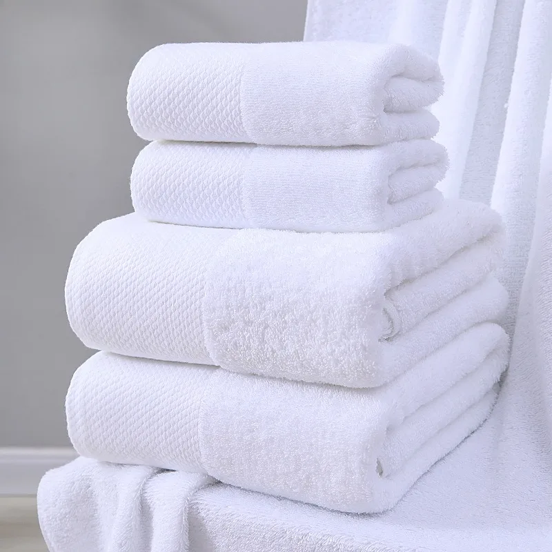 White Soft cotton Fabric Face Towel Hotel Bath Towel Wash Cloths Hand Towels Portable Multifunctional Cleaning Towel