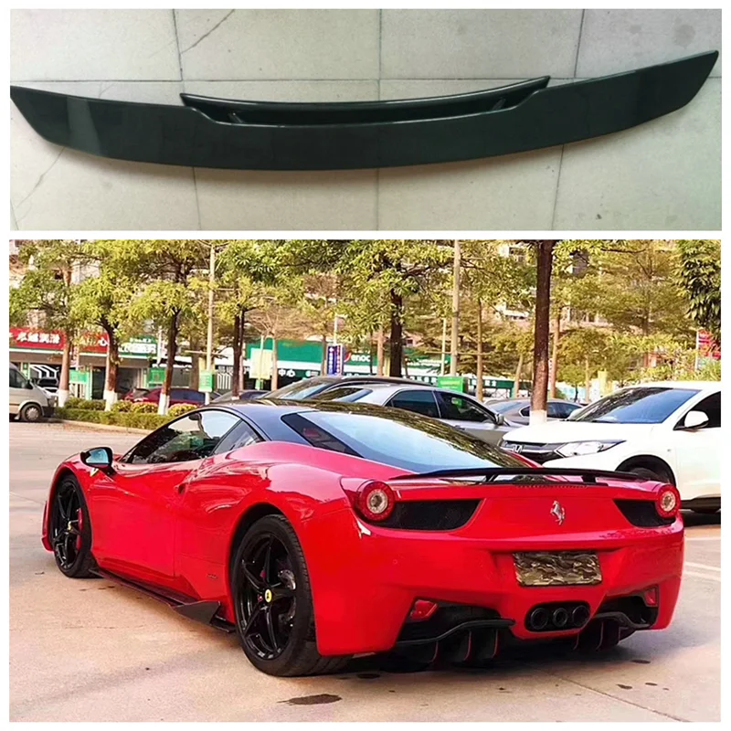 

Подходит для Ferrari 458 2011 2012 2013 2014 Высококачественный задний спойлер из углеродного волокна