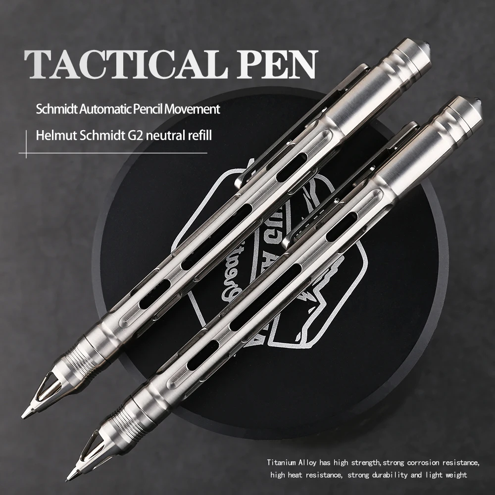 

Titanium Tactical Pencil Gel Ink Pen Multi Function Self Defense Business Writing Pen Outdoor EDC Tool Collection Pen Gift