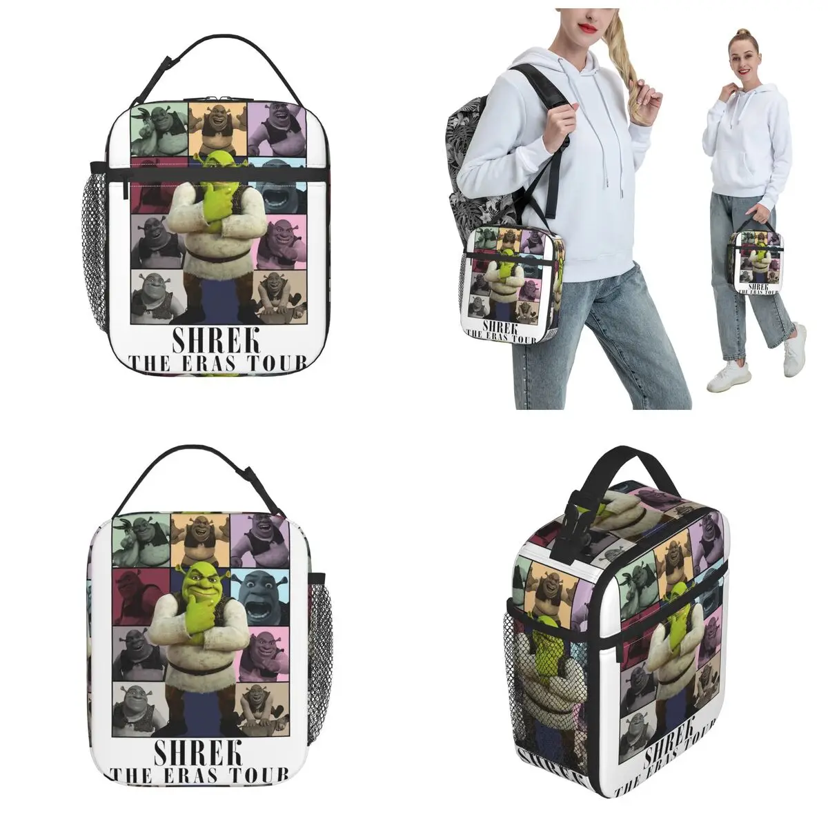 Insulated Lunch Bags Shreks The Eras Tour Funny Merch Vintage Lunch Container Causal Thermal Cooler Lunch Box For Work