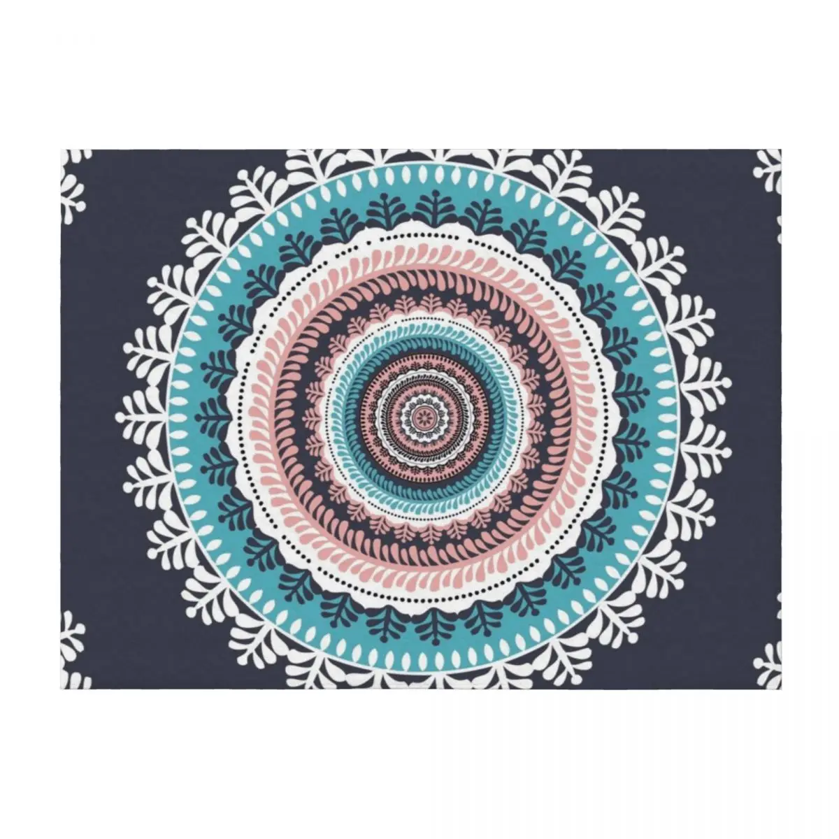 

Mandala Floral Throw Blanket Flannel Bed linens Vintage Soft Plush Plaid Blankets