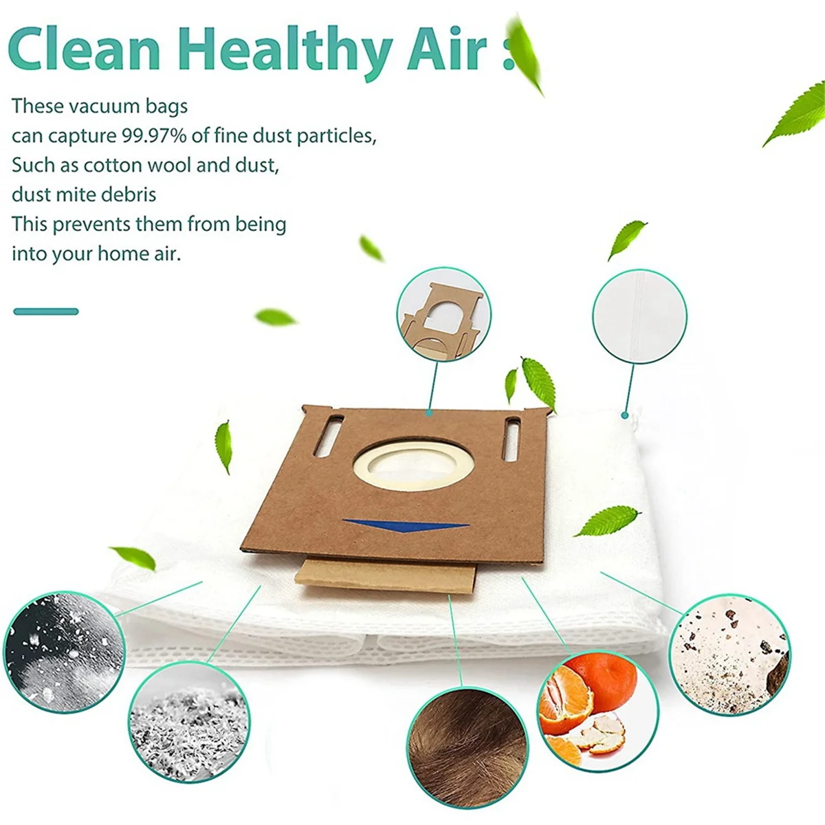Disposable Dust Bag for ECOVACS Deebot T8 AIVI T8 T9 N8 DX93 DDX96 Robot Vacuum Cleaner, 10 Pack Vacuum Bags image 4