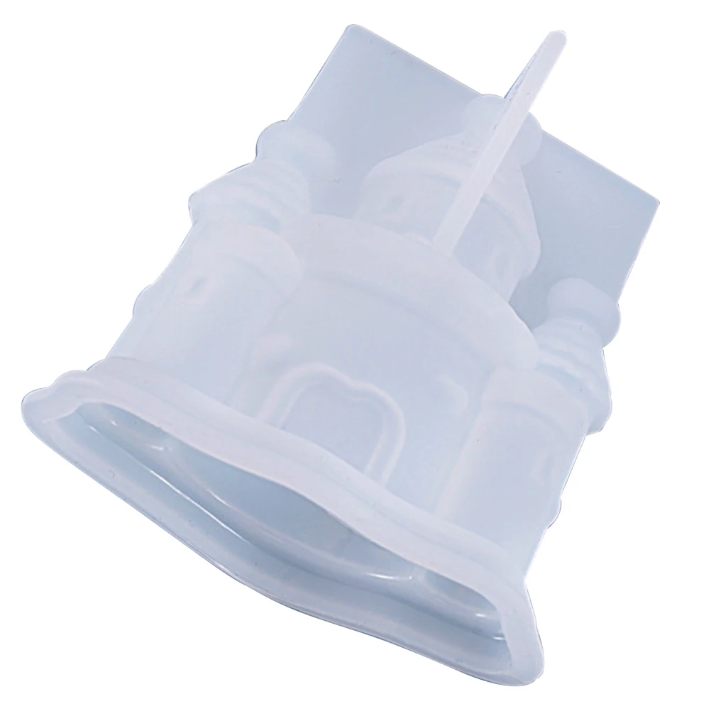 

Silicone Mold for DIY Crafts 3D Castle House Cookie Molds Silica Gel Statue Maker Pendant Gift Friends Sculpture