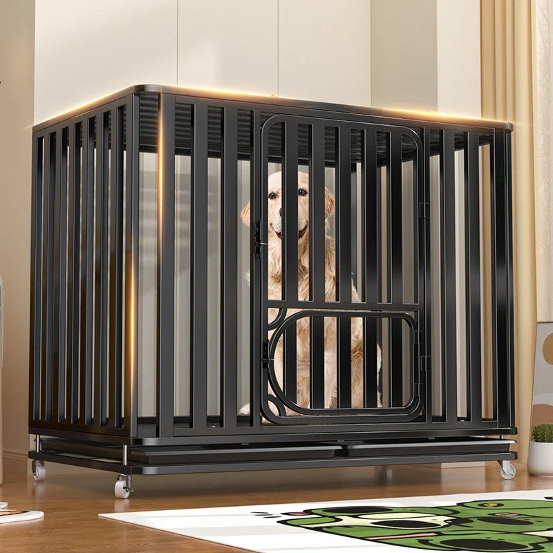 

Клетка для домашних животных с полной квадратной трубкой, средние и большие собаки, наружное усиление, жирная