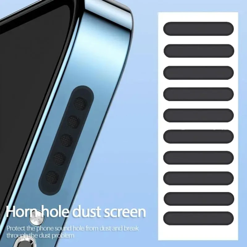 Conjunto com 10 Adesivos de Rede Anti-Poeira para Celular, Acessório para Telefone