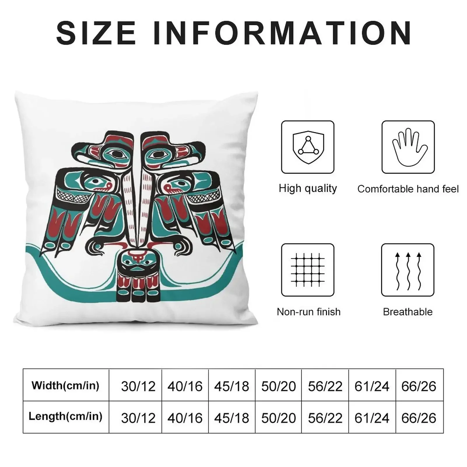 Northwest Native Art Haida Tlingit Thunderbird Throw Pillow pillow pillowcase Luxury Cushion Cover pillow