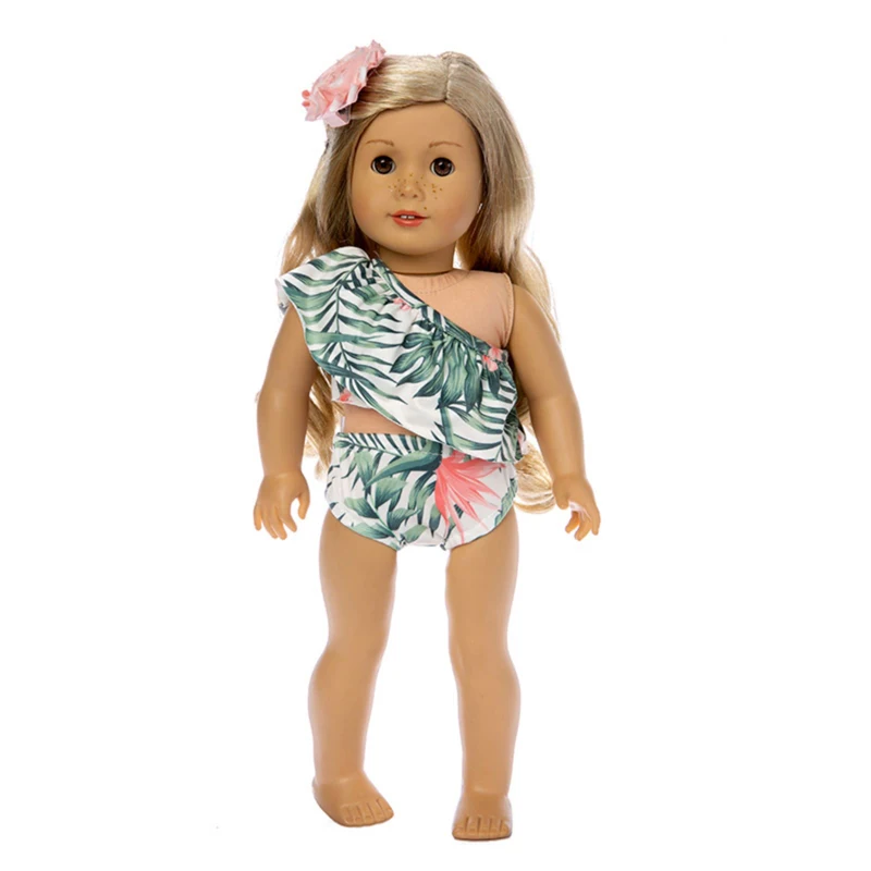 Doll Swimming Clothes Fit 18Inch/45cm American Og Girl Doll Swim Suit Bikini Beach Dress Baby Toy Accessories Girl Gift