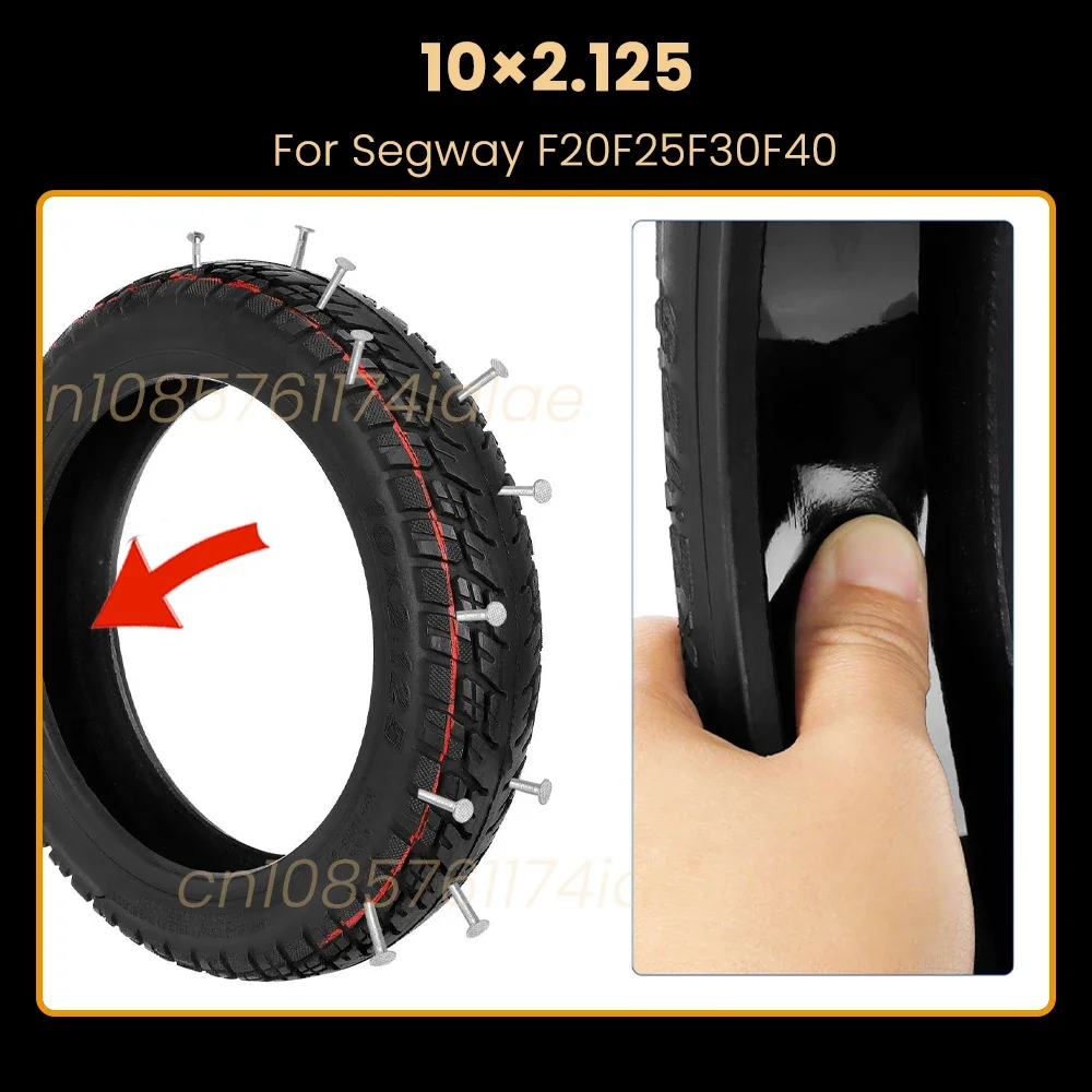 

Самовосстанавливающаяся бескамерная шина 10x2,125 для электрического скутера Ninebot F20 F25 F30 F40, встроенный самовосстанавливающийся клей, детали шин