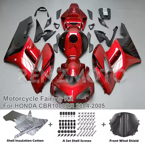 Motorcycle Fairing Kit for Honda CBR1000RR 2004 2005 Body CBR1000RR 04 05 Injection 1000RR Advanced Cover Black Red