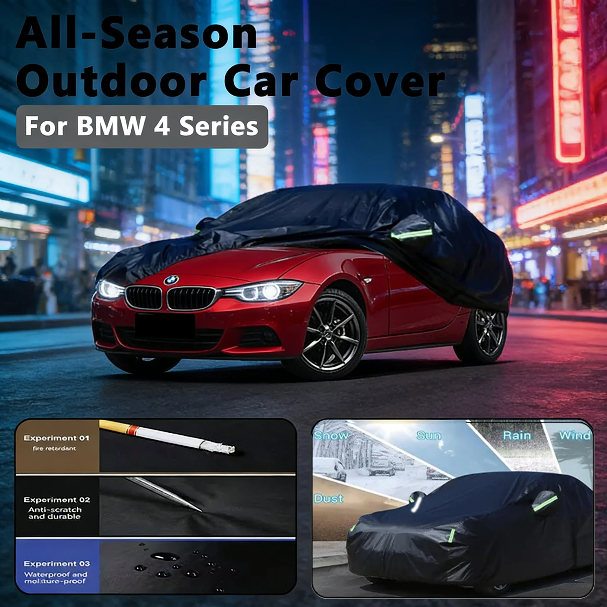 

Car Cover for BMW 4 Series - Waterproof Dustproof Heat-Resistant, Outdoor Full Protection, All-Season Use Exterior Accessories