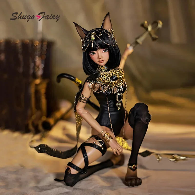 ShugaFairy Bast 1/4 Bjd Dolls Fantasy Ancient Egypt Mysterious Fighting Style Cat Guard High Quality Ball Jointed Dolls Gifts