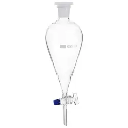 Embudos separadores de vidrio en forma de pera, embudo separatorio para laboratorio, uso de experimentos escolares, enseñanza de ácidos, 500ml