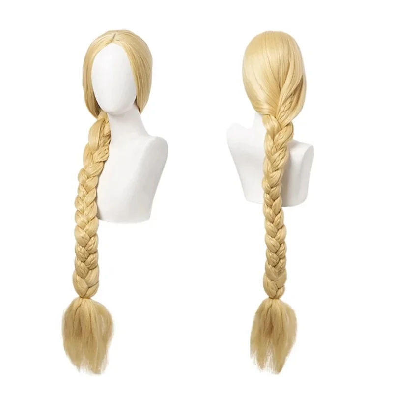 A Bear House Costume Anime Women Long Wig Rapunzel Tangled Light Blonde Straight Cosplay Hair Big Bp1p2t 2025 New